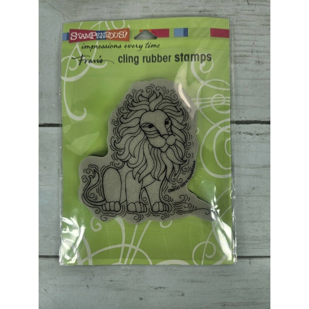 Stampendous! Fran's Cling Rubber Stamp Pen Pattern Lion NEW